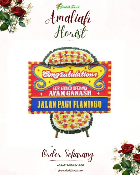 Sewa Papan Bunga Kejawaan Putih Tambak